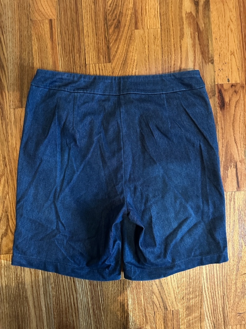 Kate Park Navy Denim-Look Women’s Pull On Shorts Small S NWT - Picture 3 of 3